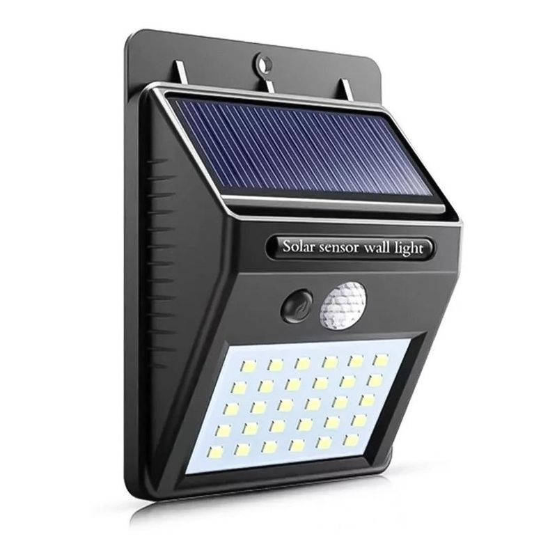 GENERICO - Luminaria Solar LED de 30 LEDs con Sensor de Movimiento