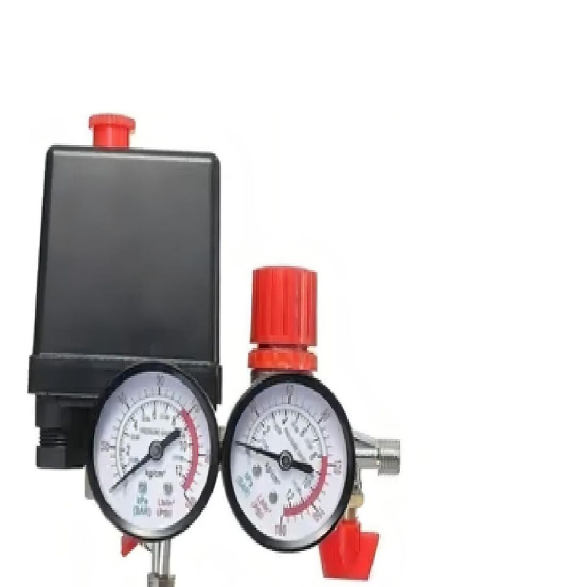 GENERICO - Compresor de Aire con Regulador y Válvula 180psi Negro