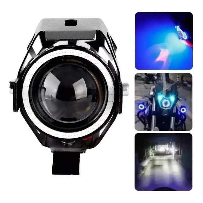 GENERICO - Foco Neblinero LED U7 Ojos de Ángel para Moto 125W
