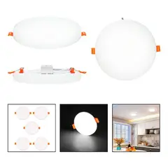 GENERICO - Pack de 5 Focos Empotrados Redondos de 24W Luz Fría
