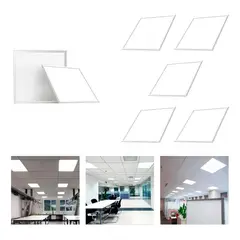 GENERICO - Pack de 5 Focos Panel Plafón Cuadrado 88W Luz Fría 60x60cm