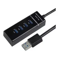 GENERICO - Hub USB 30 de 4 Puertos con Indicador LED Azul