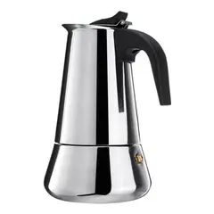 GENERICO - Cafetera Italiana de Acero Inoxidable para 4 Tazas