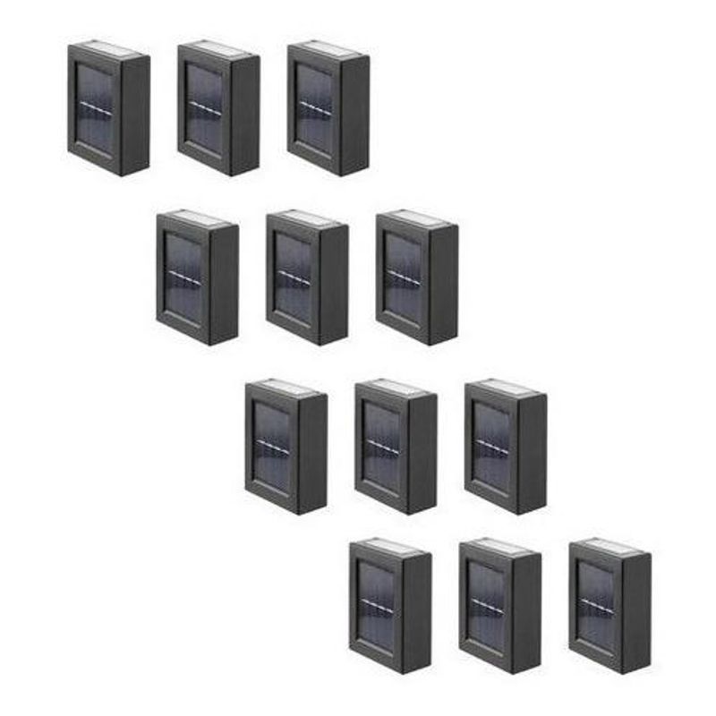 GENERICO - Pack de 12 Focos LED Solares para Exterior Luz Cálida