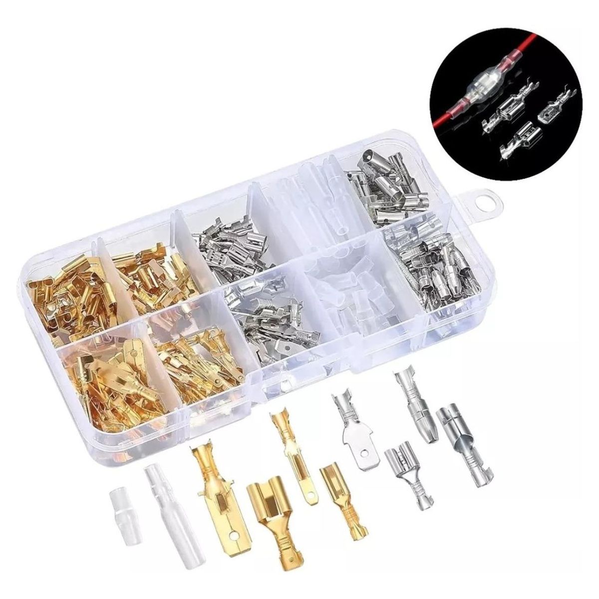 GENERICO - Kit de 150 Conectores y Terminales para Cables Eléctricos