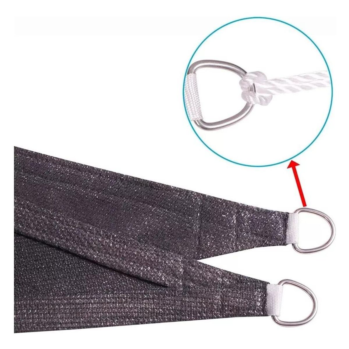 GENERICO - Toldo Vela Rectangular Impermeable 2x5 para Exterior