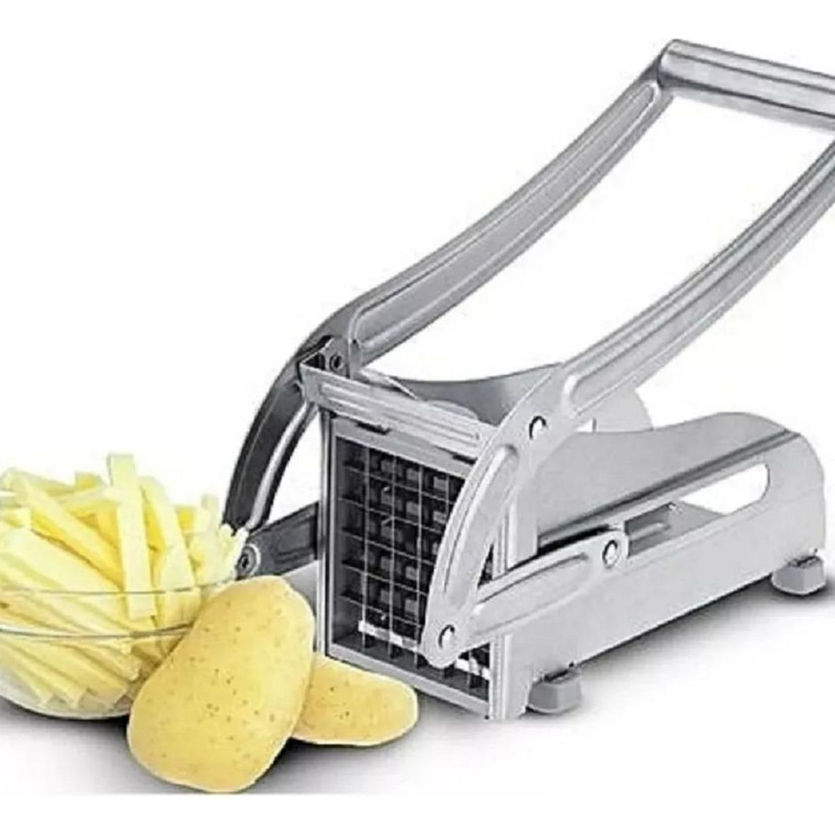 GENERICO - Picador de Papas y Verduras de Acero Inoxidable con Cuchillas Intercambiables