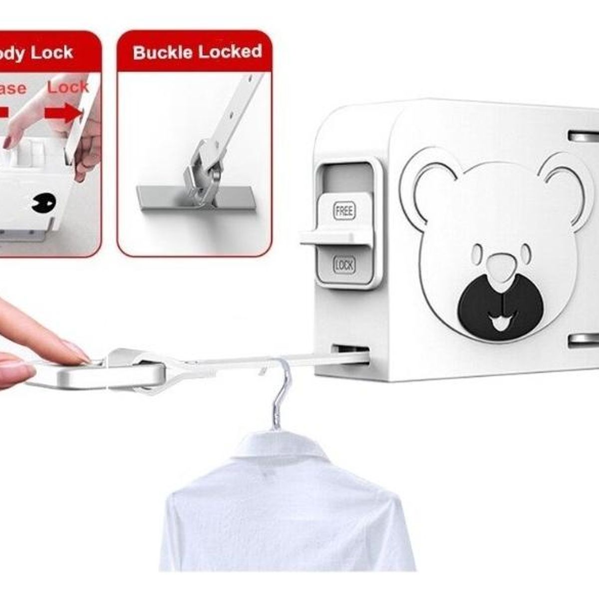 GENERICO - Tendedero Invisible Retráctil Plegable para Ropa