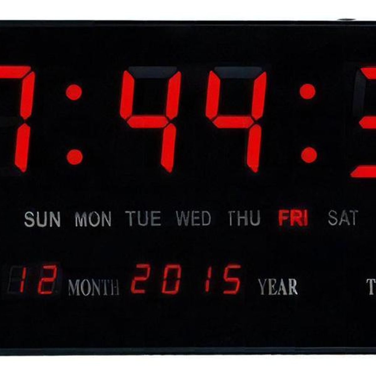 GENERICO - Reloj Digital de Pared LED con Alarma y Termómetro