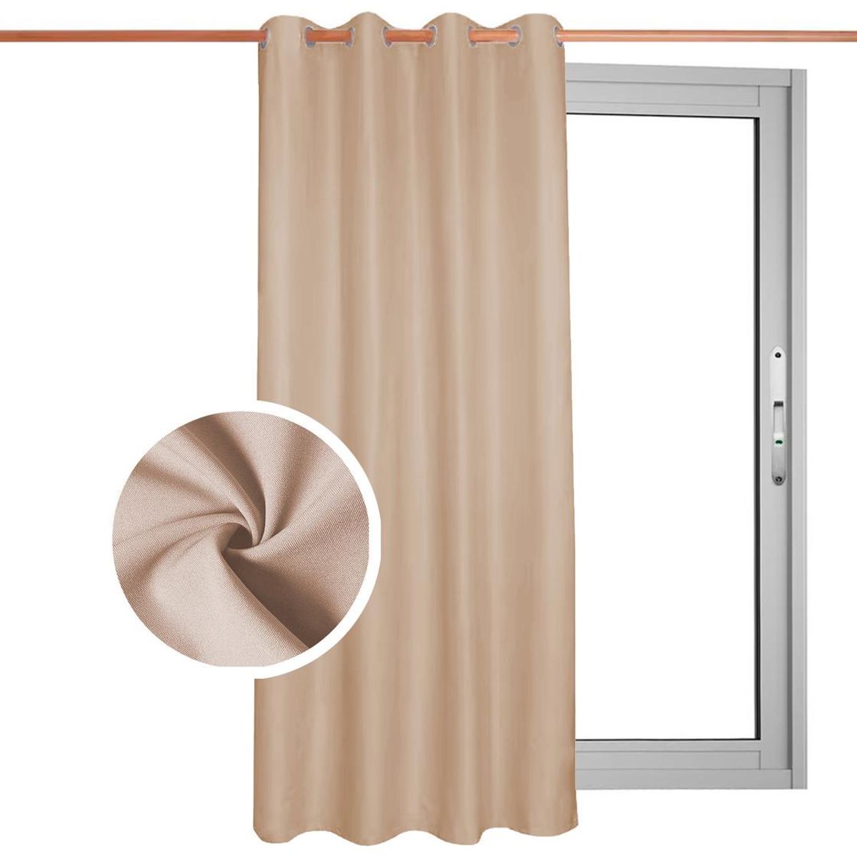 GENERICO - Cortina Blackout Texturizada 140x220 de Poliester Sarga