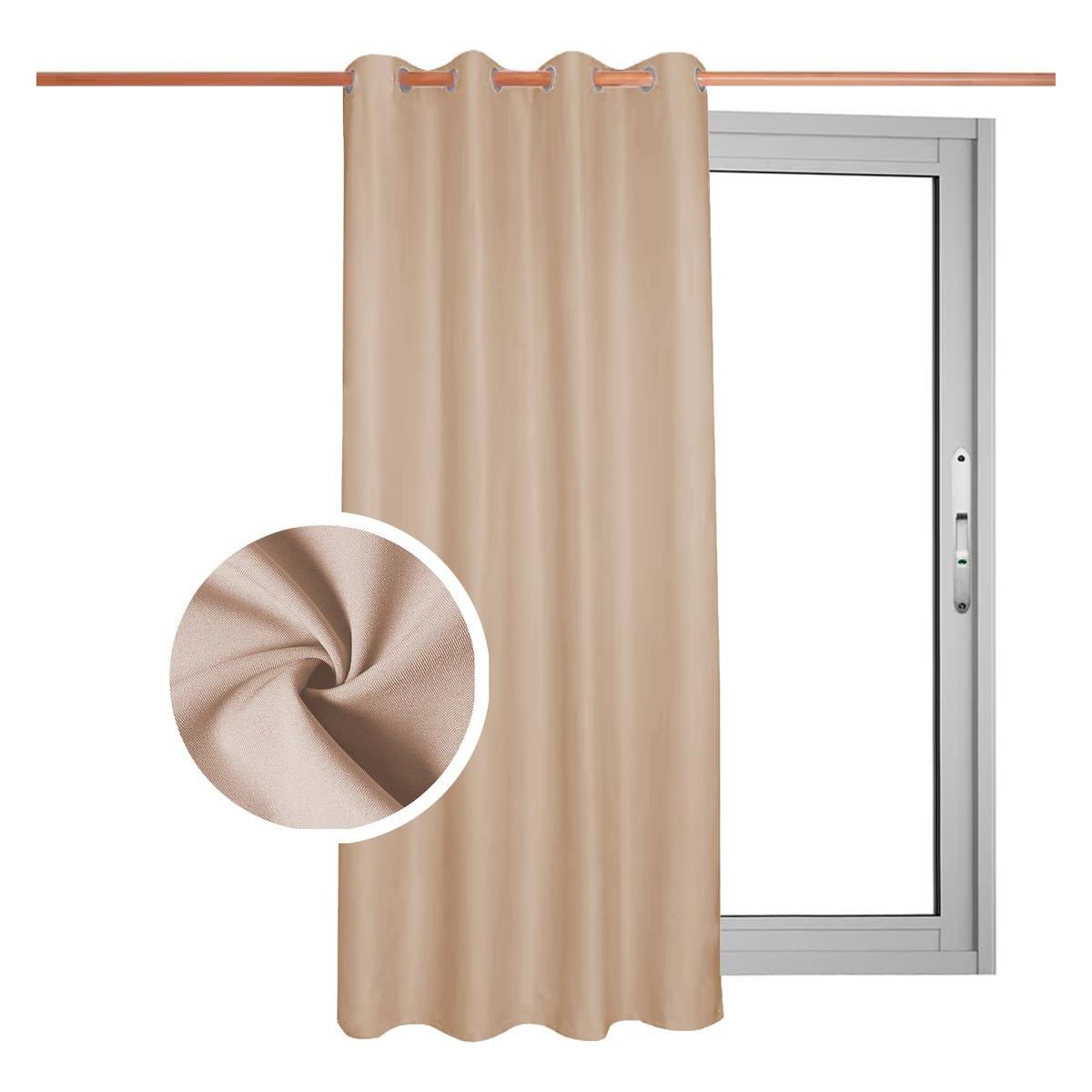 GENERICO - Cortina Blackout Texturizada 140x220 de Poliester Sarga