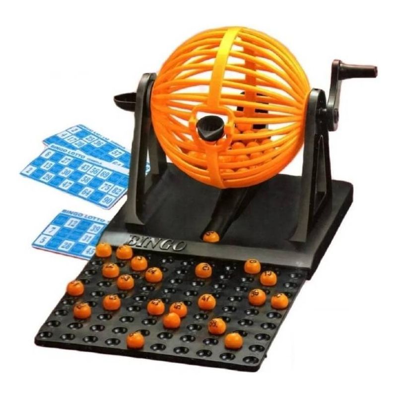 GENERICO - Set de Bingo Completo con Tómbola y Fichas Premium