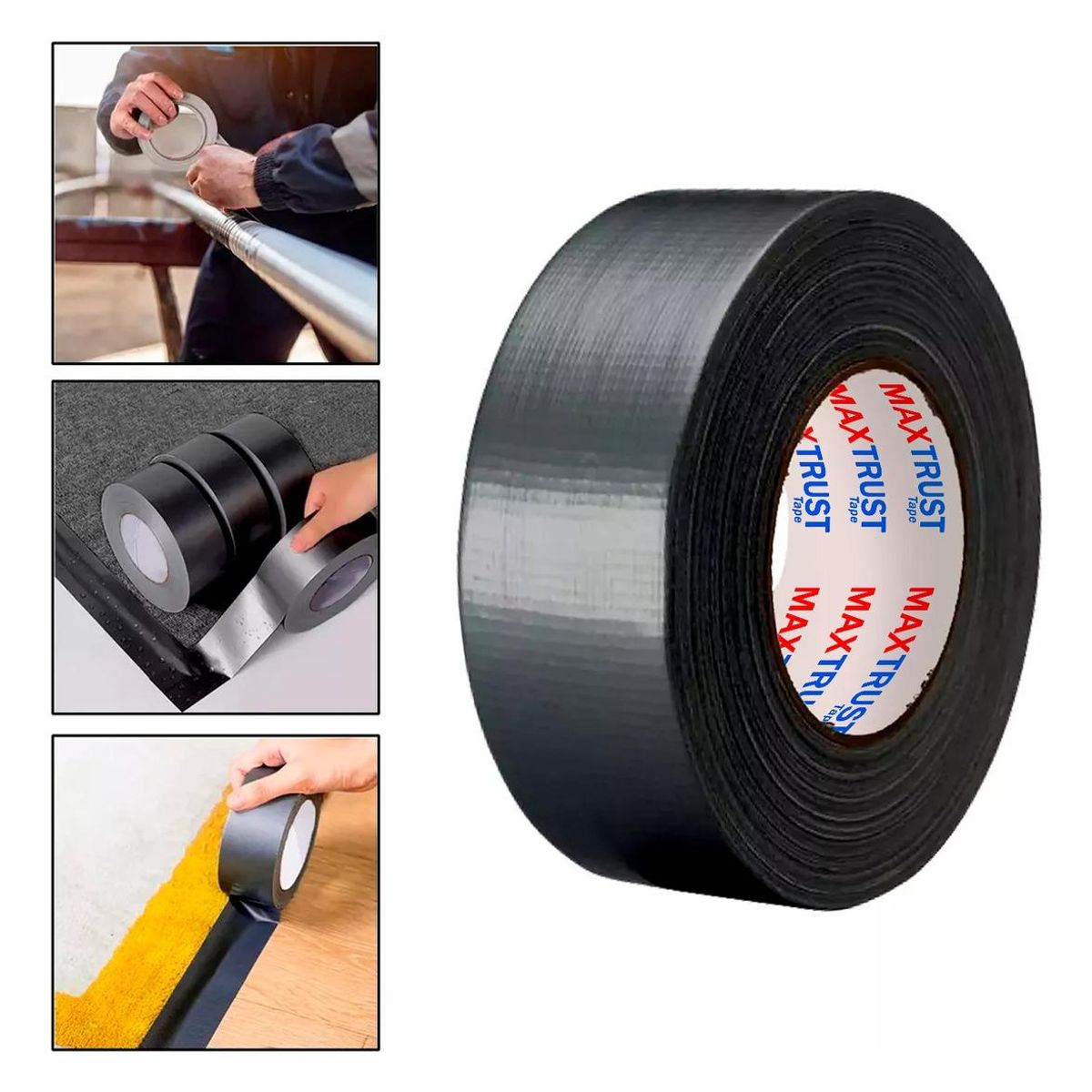 GENERICO - Cinta Adhesiva de Tela Gaffer Negra 50m para Mantenimiento