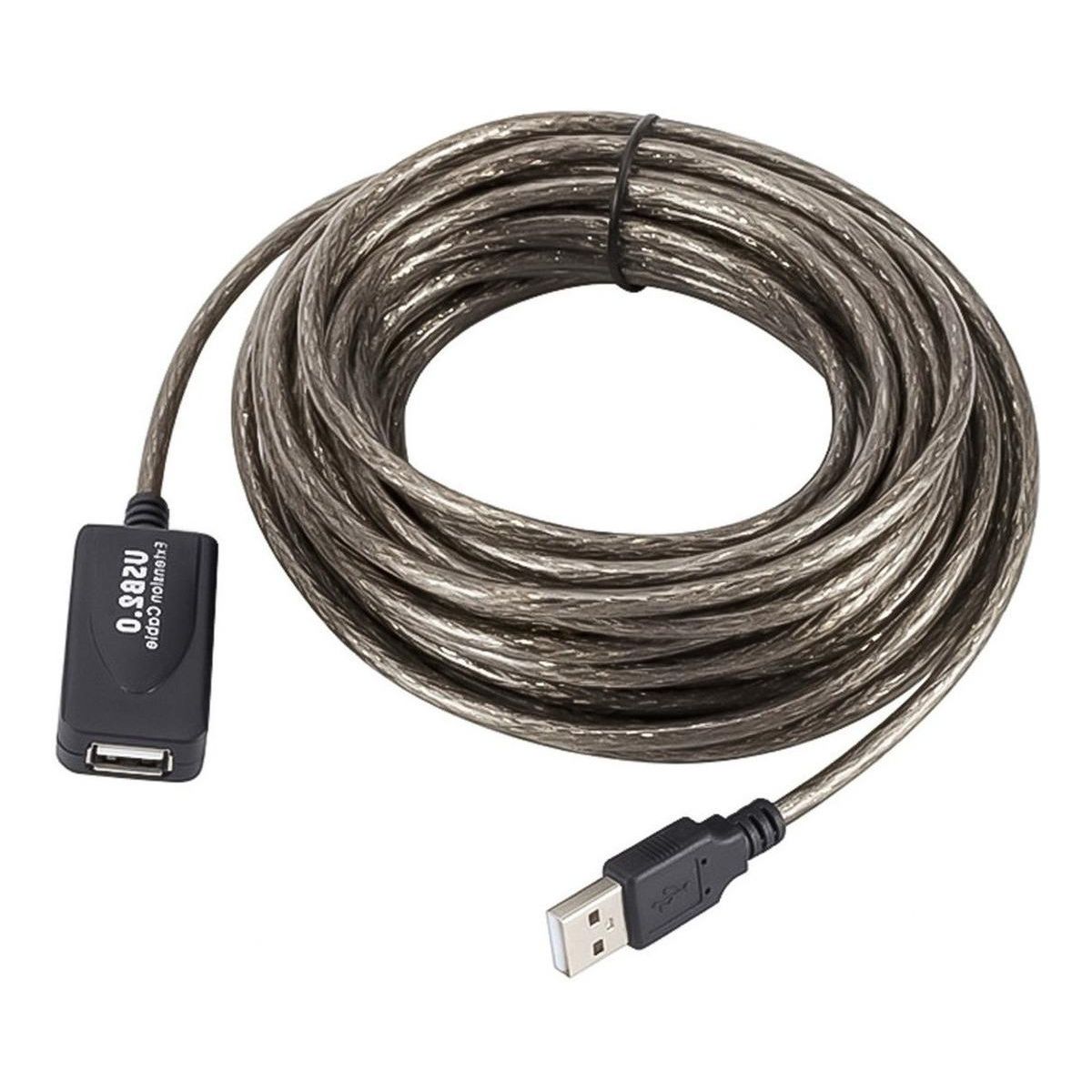 GENERICO - Cable USB Extensor Activo 10 Metros Macho a Hembra 20