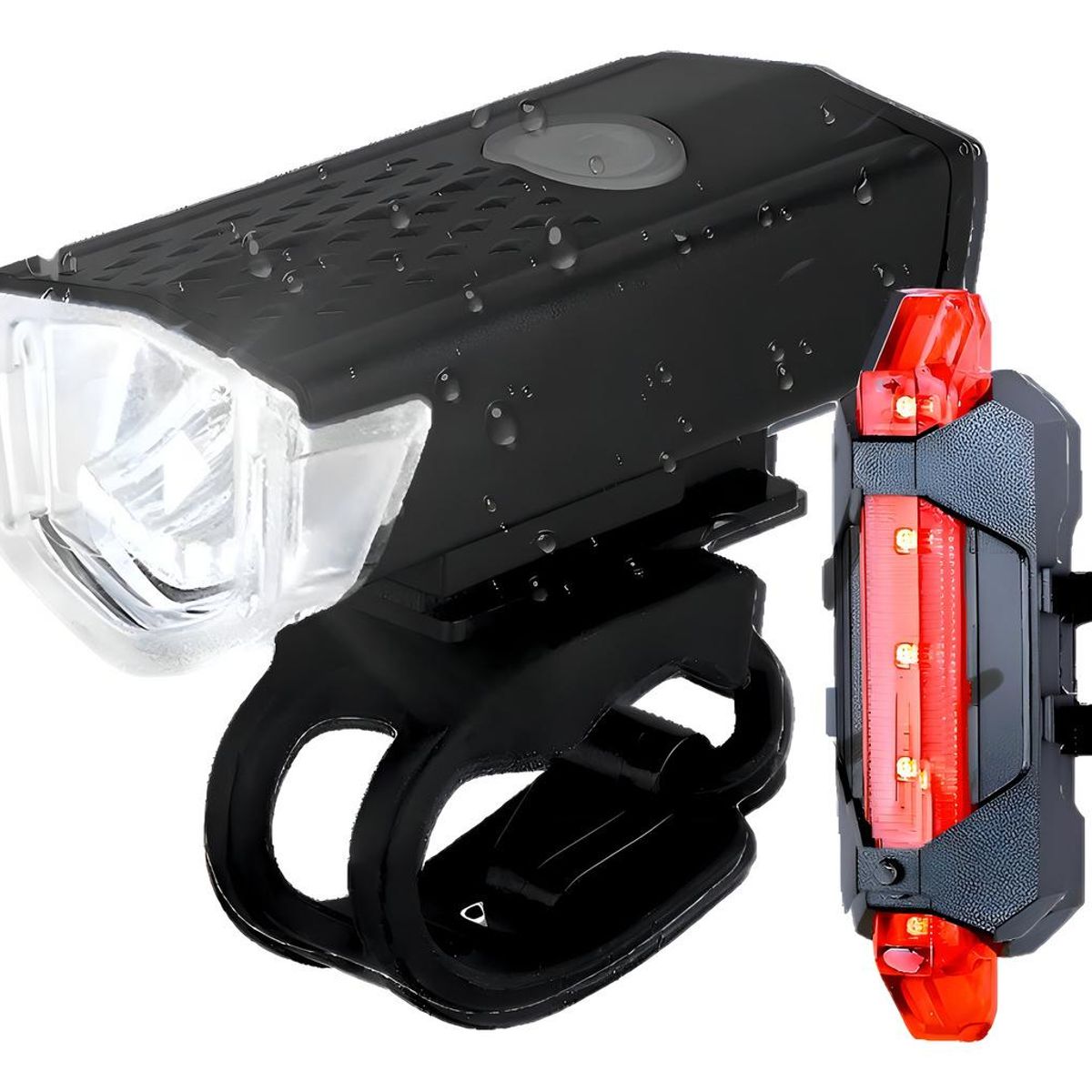 GENERICO - Pack de 2 Luces LED Recargables para Bicicleta