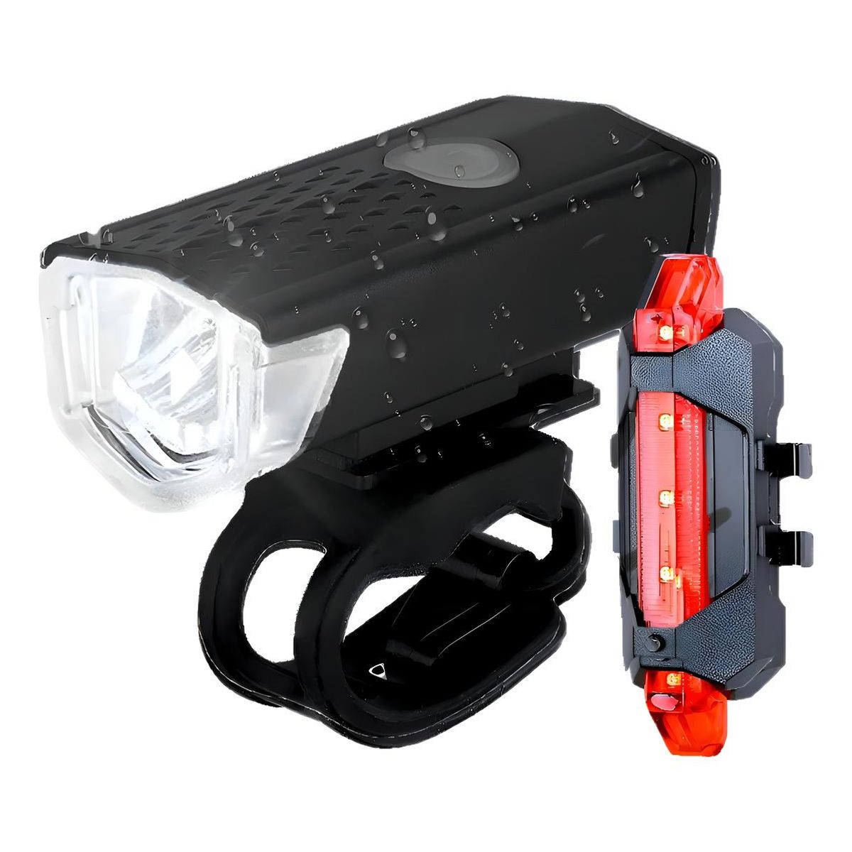 GENERICO - Pack de 2 Luces LED Recargables para Bicicleta