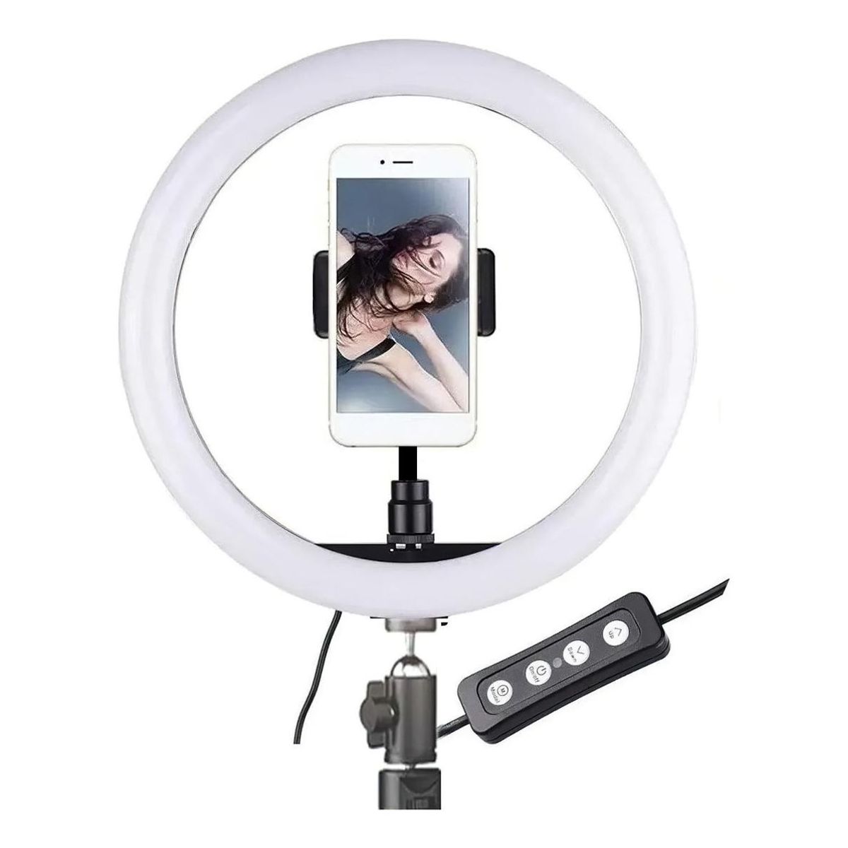 GENERICO - Aro de Luz LED Grande de 31 cm con Trípode Blancos