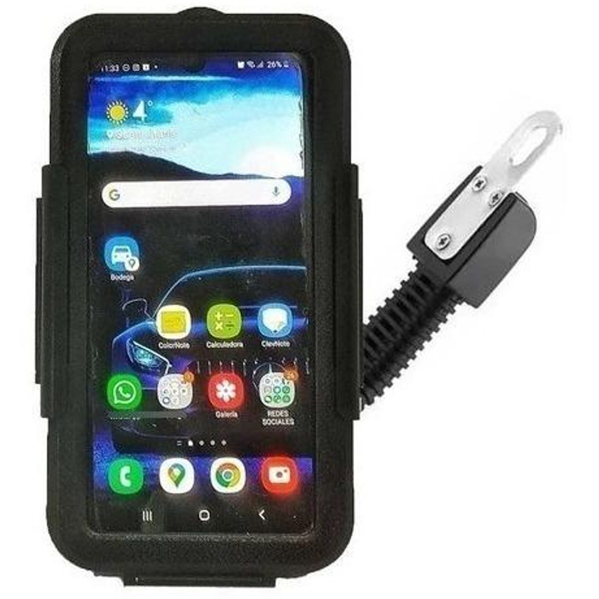 GENERICO - Soporte de Celular Ajustable para Motocicleta Espejo Impermeable