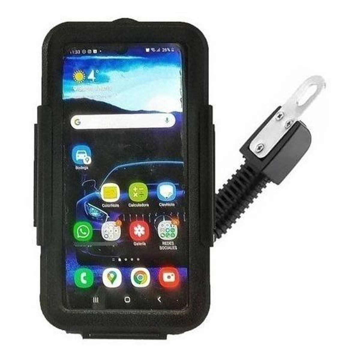 GENERICO - Soporte de Celular Ajustable para Motocicleta Espejo Impermeable