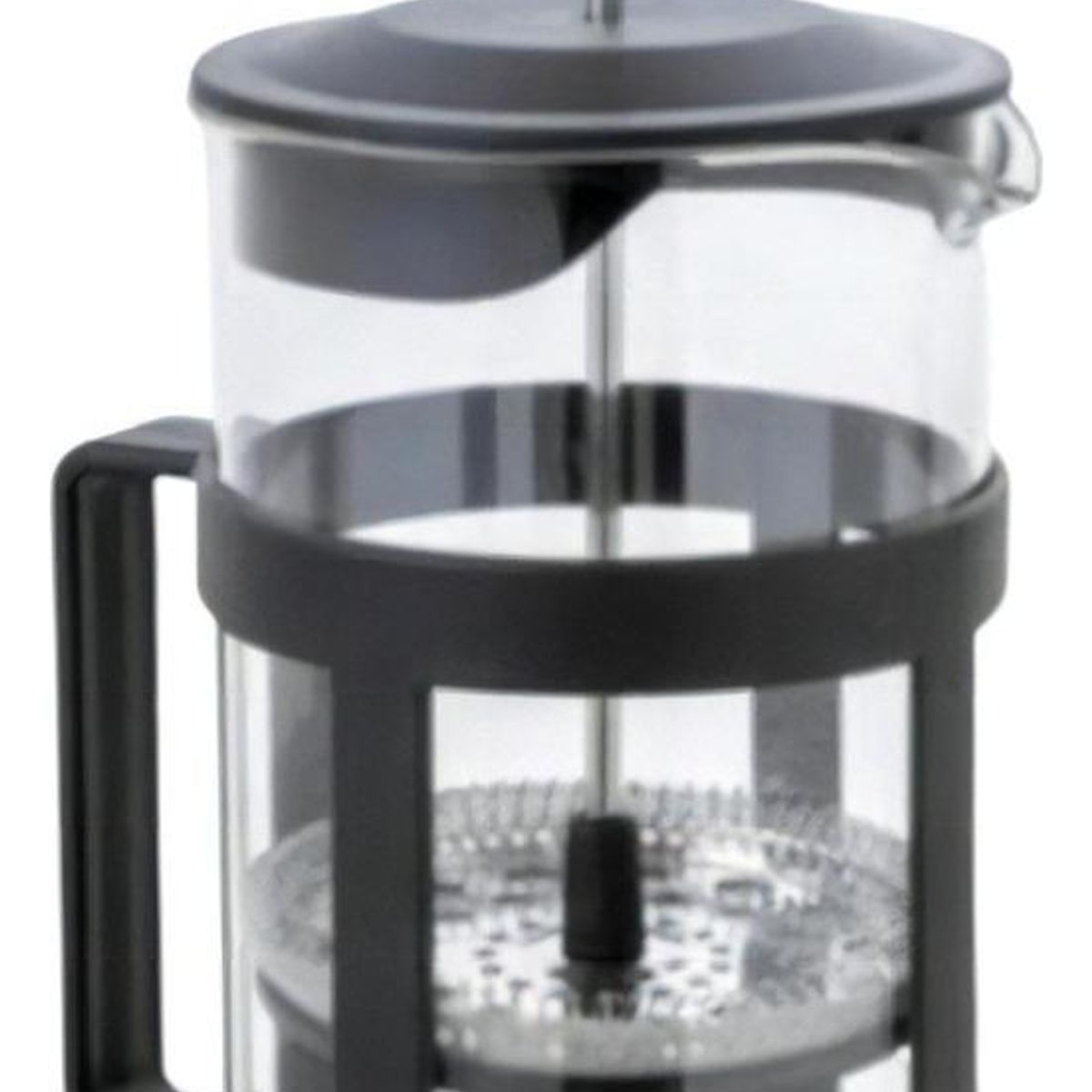 GENERICO - Prensa Francesa Cafetera Manual 600 ml de Vidrio Negro