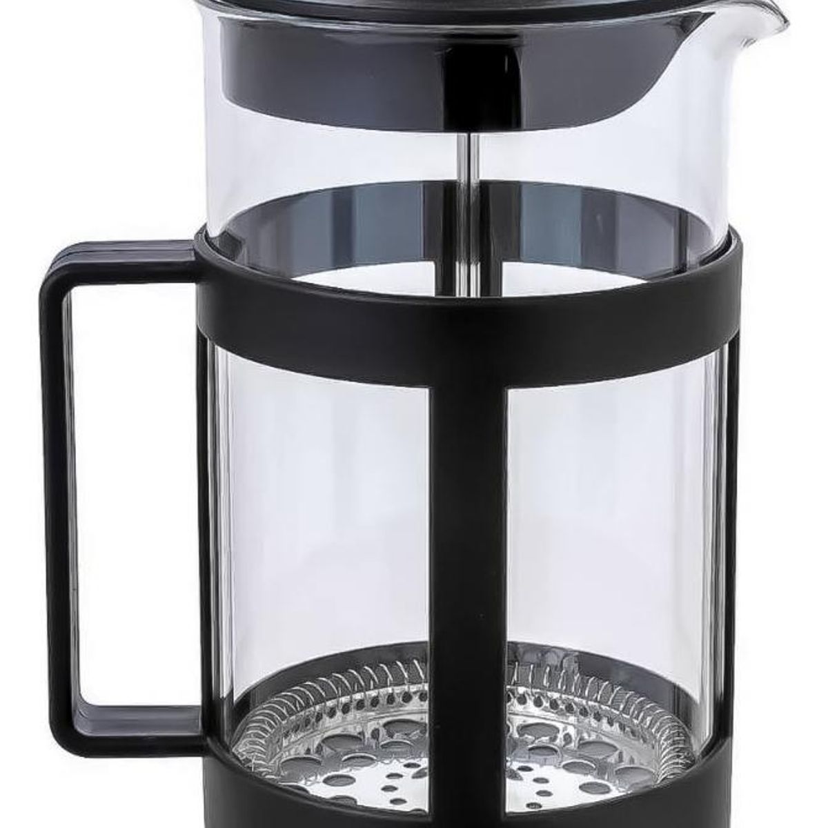 GENERICO - Prensa Francesa Cafetera Manual 600 ml de Vidrio Negro