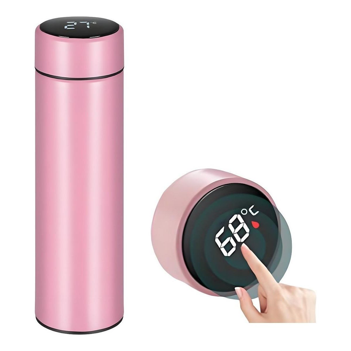 GENERICO - Termo Inteligente con Sensor Digital Rosado 500ml