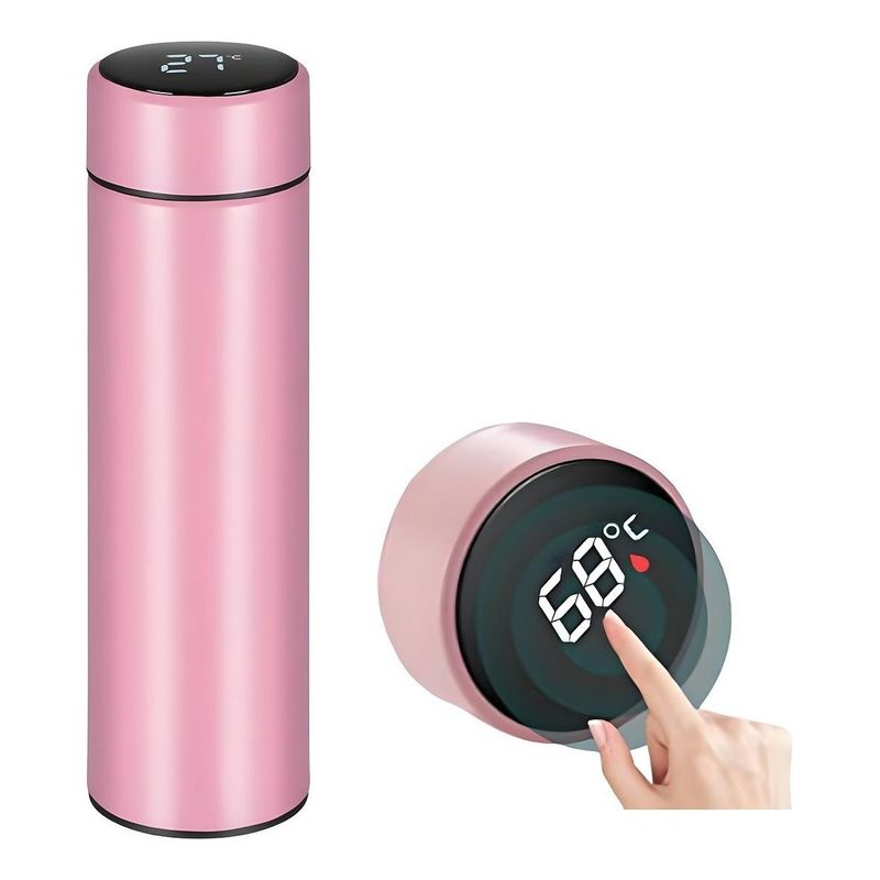 GENERICO - Termo Inteligente con Sensor Digital Rosado 500ml