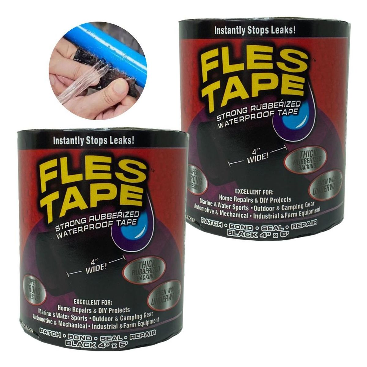 GENERICO - Cinta Adhesiva Impermeable Fles Tape 15m para Reparaciones