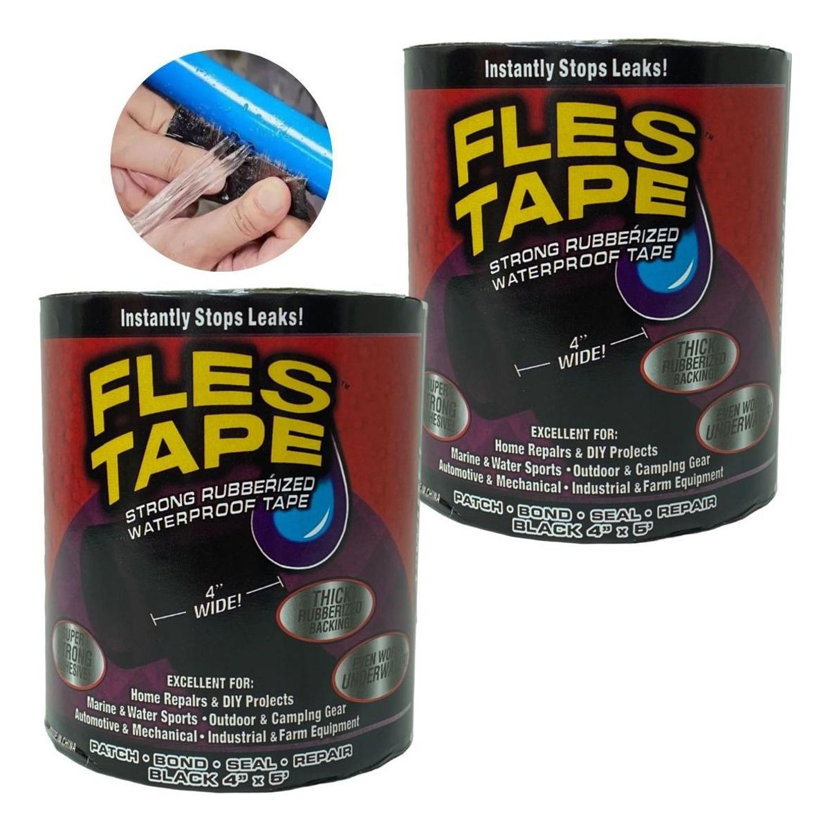 GENERICO - Cinta Adhesiva Impermeable Fles Tape 15m para Reparaciones