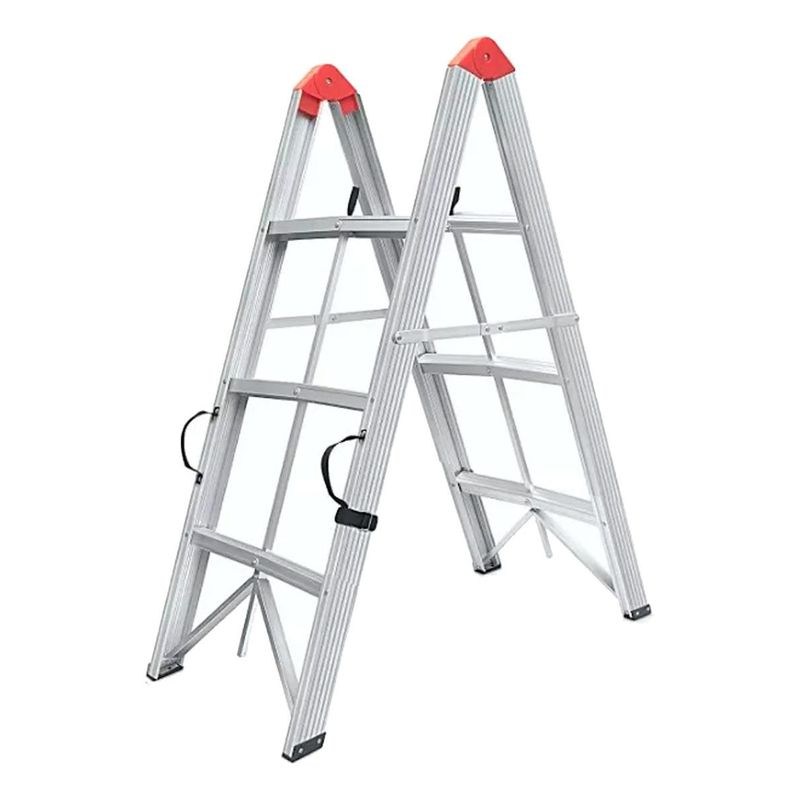 GENERICO - Escalera Tijera de Aluminio 3 Peldaños 12m Multiuso