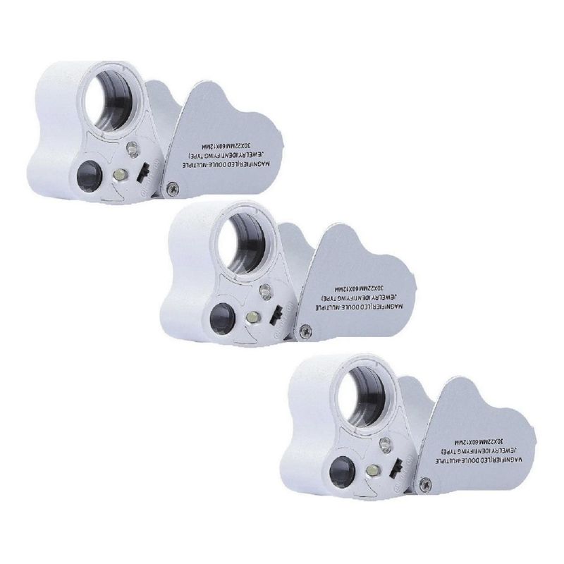 GENERICO - Lupa LED Plegable 30x y 60x para Joyeros