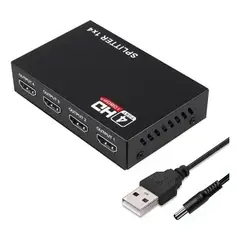 GENERICO - Divisor HDMI 1x4 Activo Full HD 1080P Mini Metal
