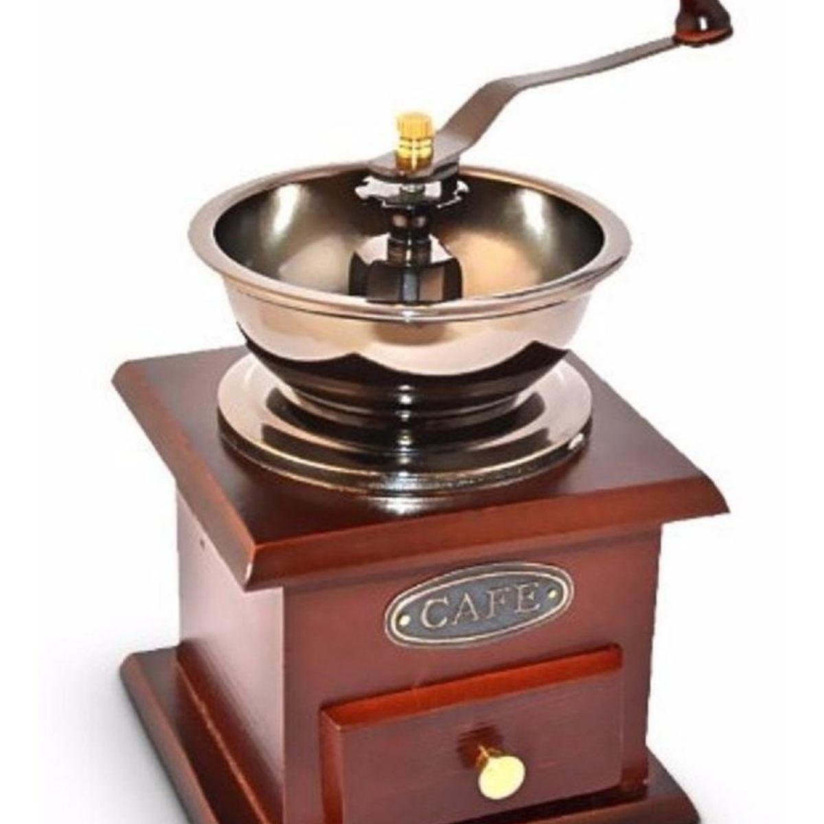 GENERICO - Molinillo de Café Ajustable Manual con Cajón Recolector