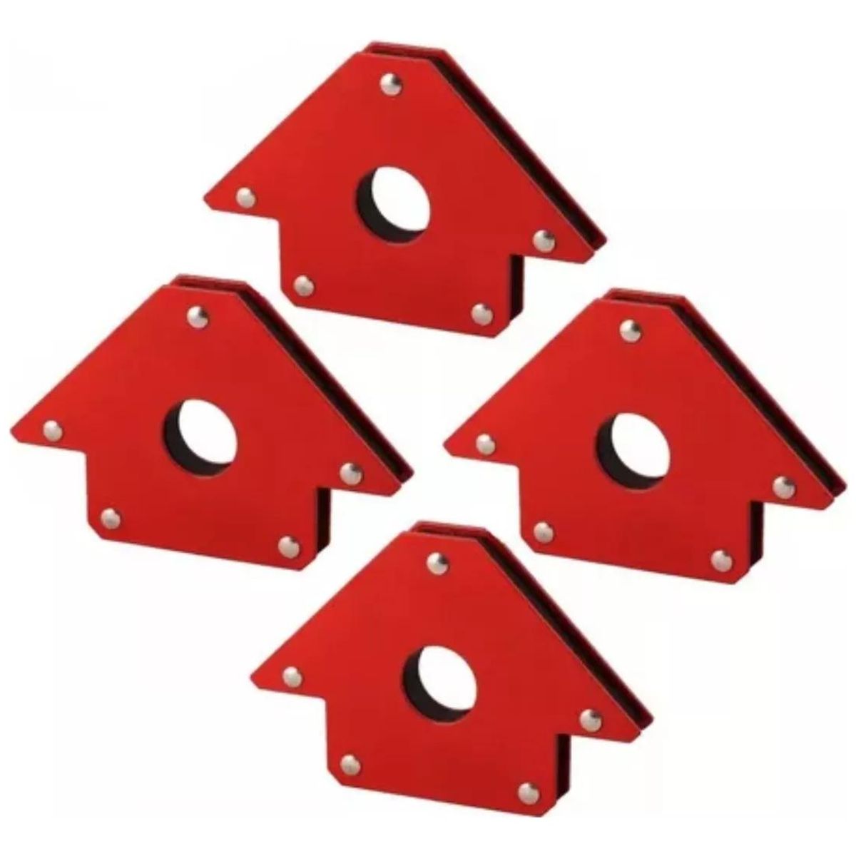 GENERICO - Set de 4 Escuadras Magnéticas de Acero para Soldadura