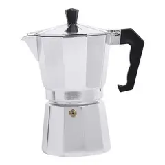 GENERICO - Cafetera Italiana Greca Portátil 3 Tazas de Aluminio