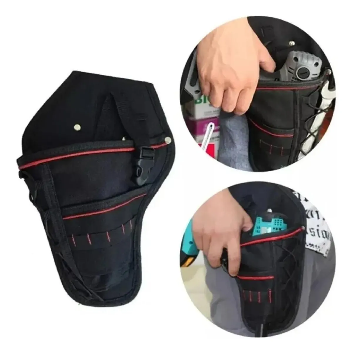 GENERICO - Bolso Porta Herramientas con Cinturón y 8 Bolsillos