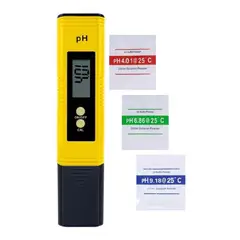 GENERICO - Medidor Digital de pH con Soluciones Incluidas y Pantalla LCD