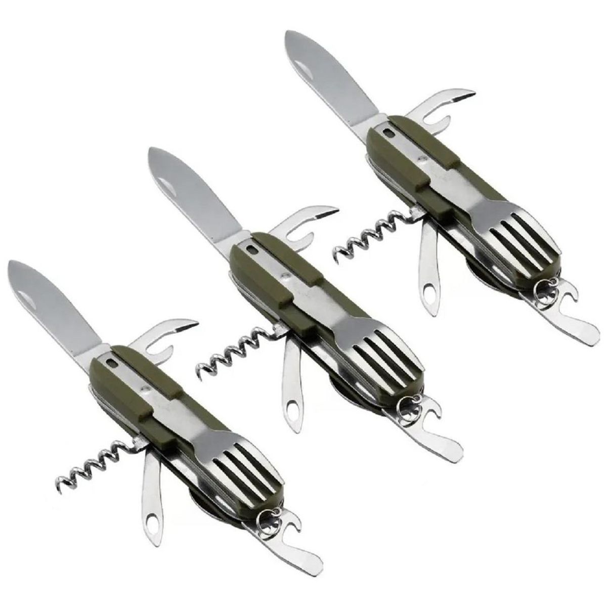 GENERICO - Set de Cubiertos Plegables para Camping y Trekking