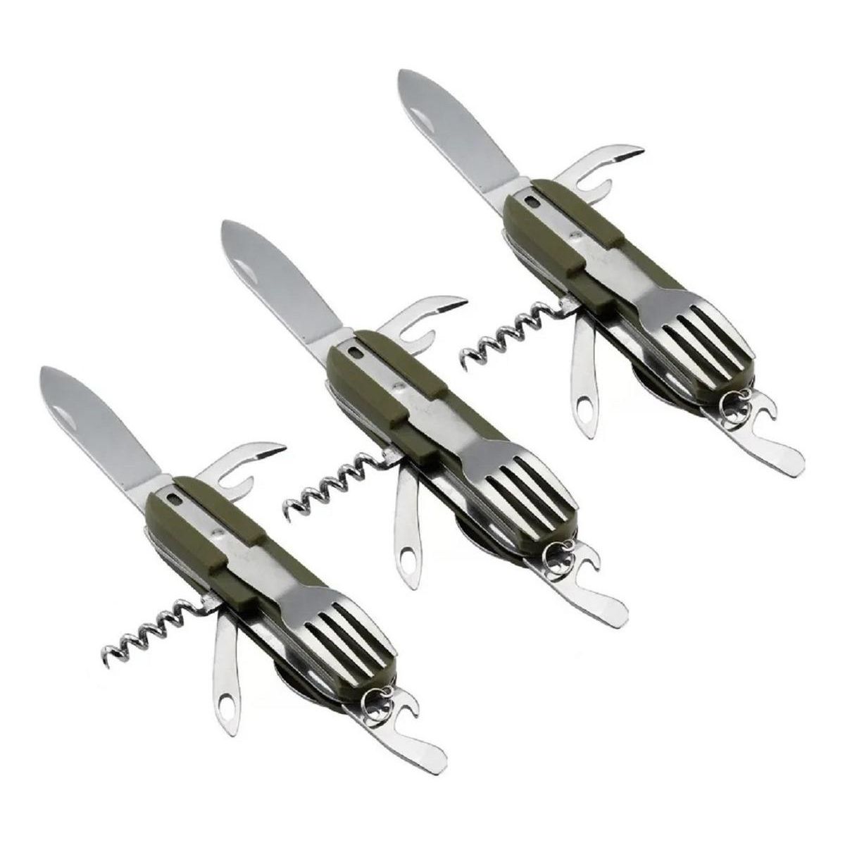 GENERICO - Set de Cubiertos Plegables para Camping y Trekking