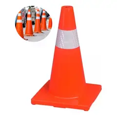 GENERICO - Cono de Tráfico Flexible Reflectante 45 cm para Seguridad