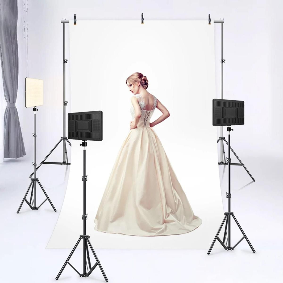 GENERICO - Panel LED de 23 cm con Control Remoto y Trípode de 210 m