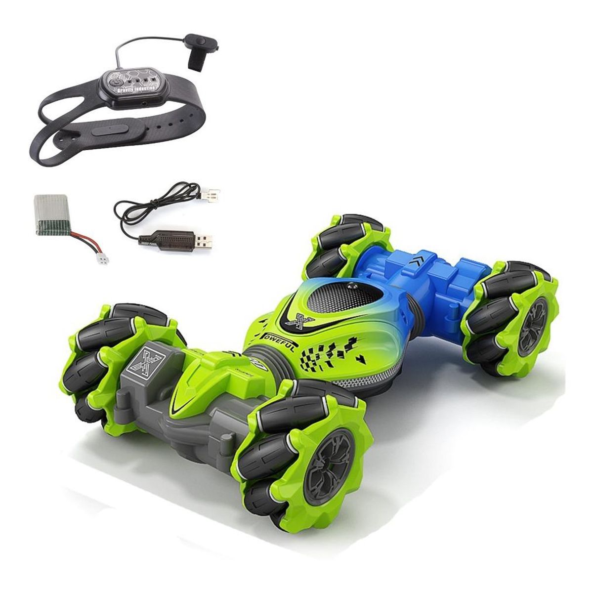 GENERICO - Auto Loco 4x4 Trucos Pro Control Remoto Verde
