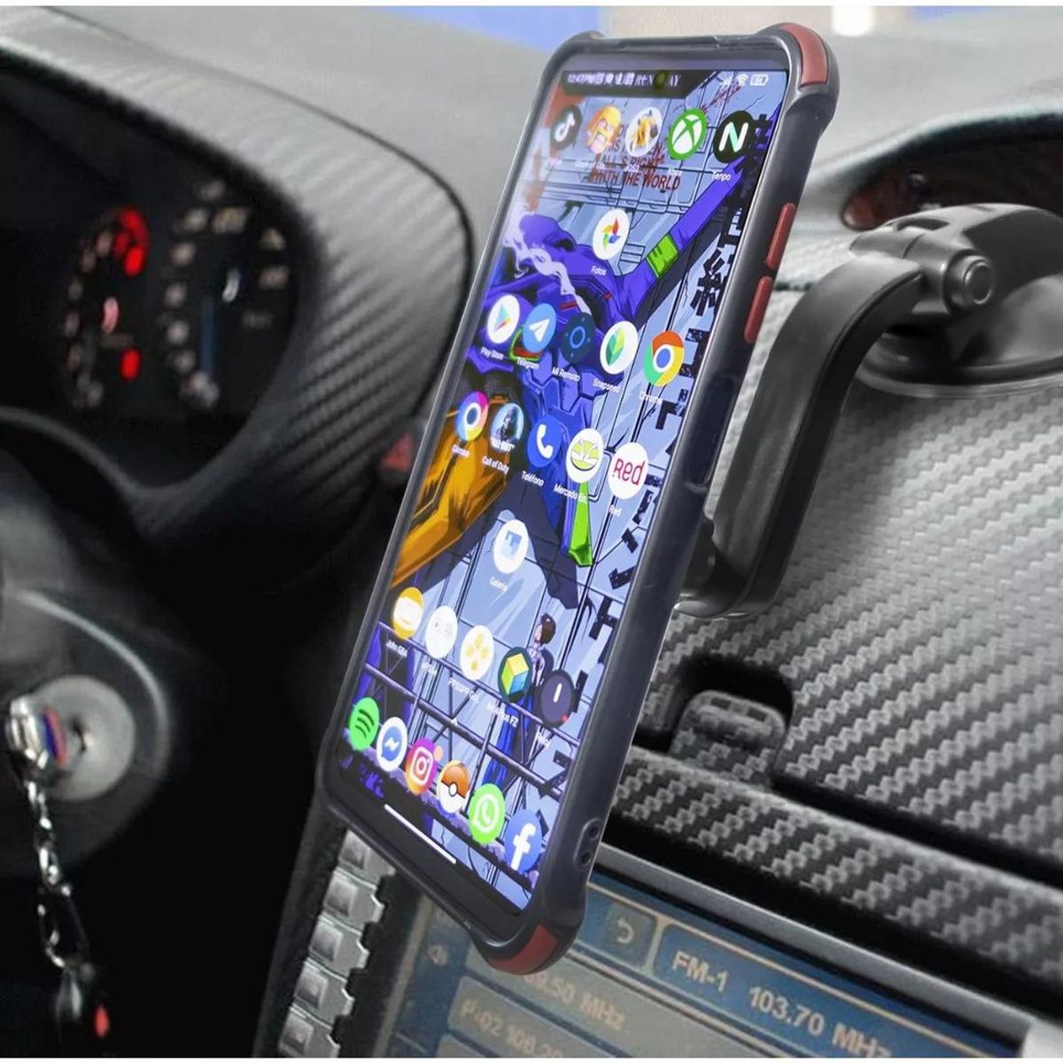 GENERICO - Soporte para Celular con Brazo Largo y Ventosa Firme