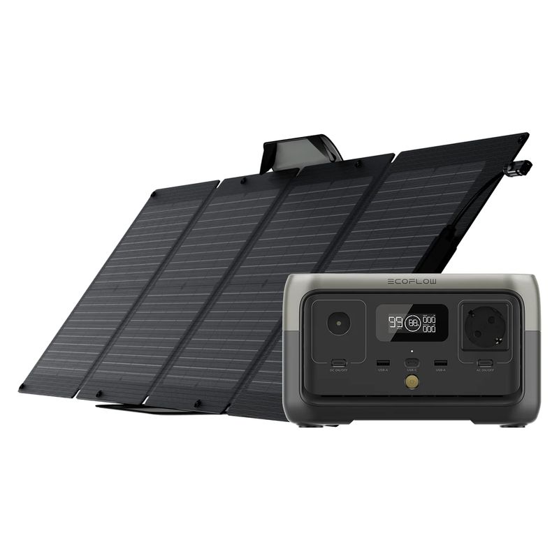 ECOFLOW - EcoFlow Generador River 2 300W + Panel Solar 110W.