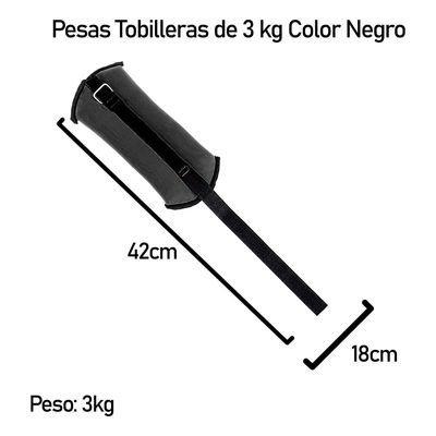 Imagen 2 del producto Pesas Tobilleras y Muñequera de 3kg - Par de 6kg