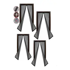 GENERICO - Pack de 4 Mallas Antimosquitos para Puertas y Ventanas