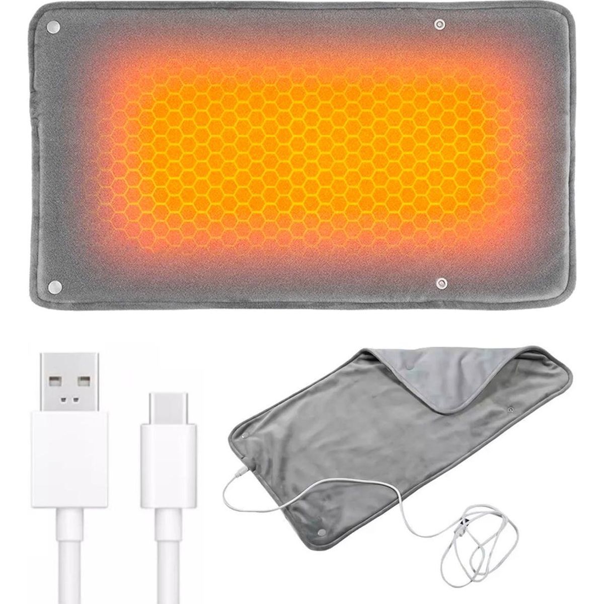 GENERICO - Almohadilla Térmica Eléctrica USB para Alivio Muscular