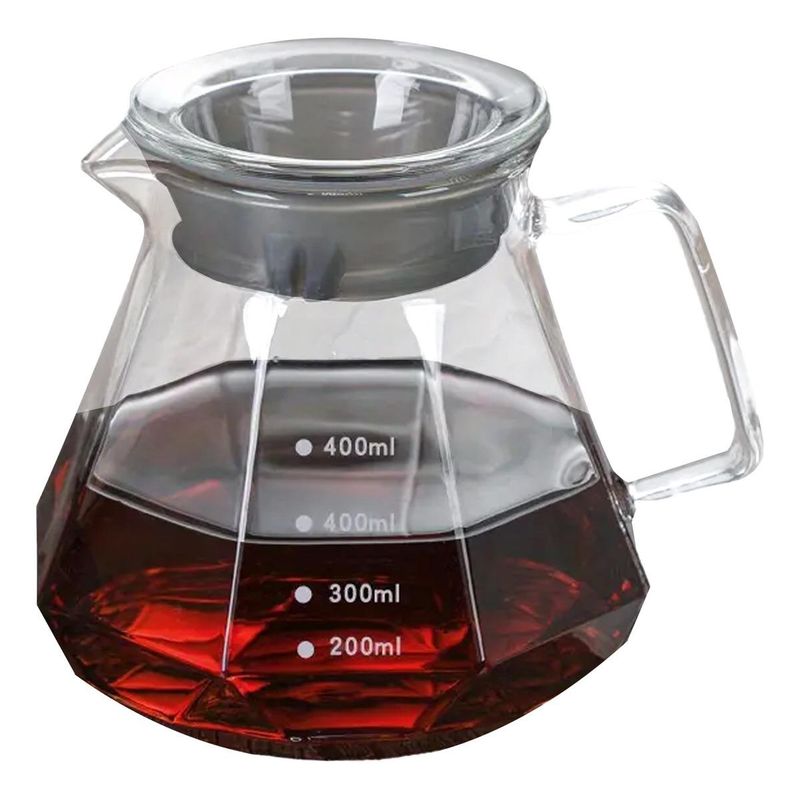 GENERICO - Tetera Octagonal de Vidrio de 400ml para Té y Café