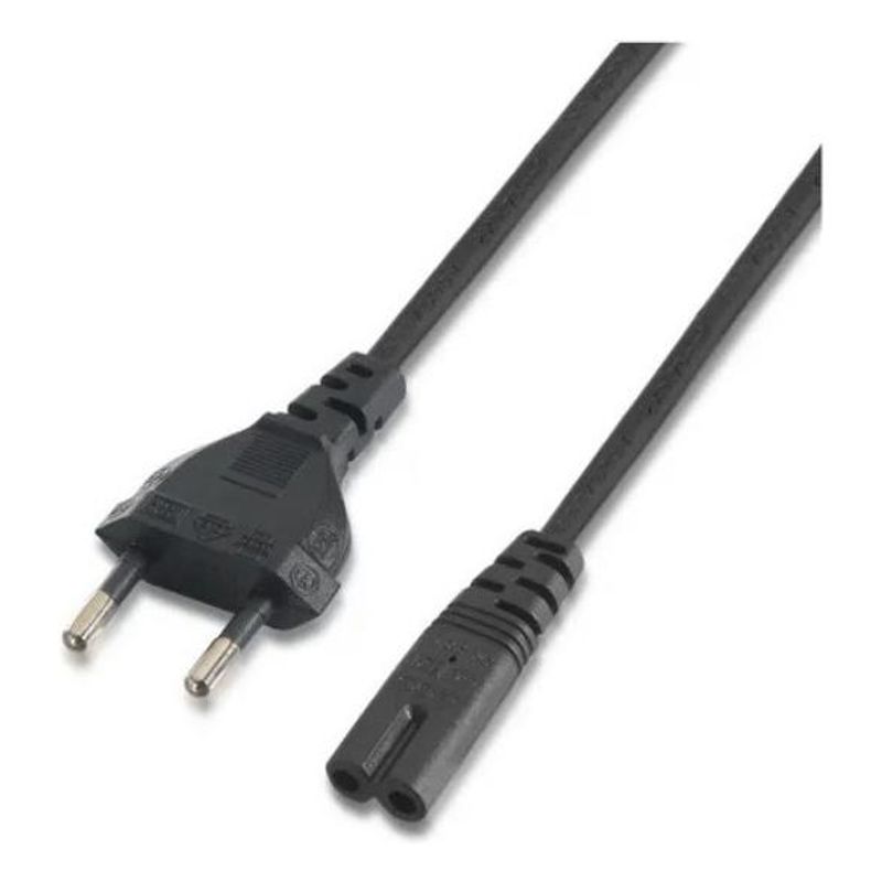 GENERICO - Cable de Poder Tipo Ocho de 1 m en Color Negro