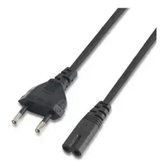 GENERICO - Cable de Poder Tipo Ocho de 1 m en Color Negro